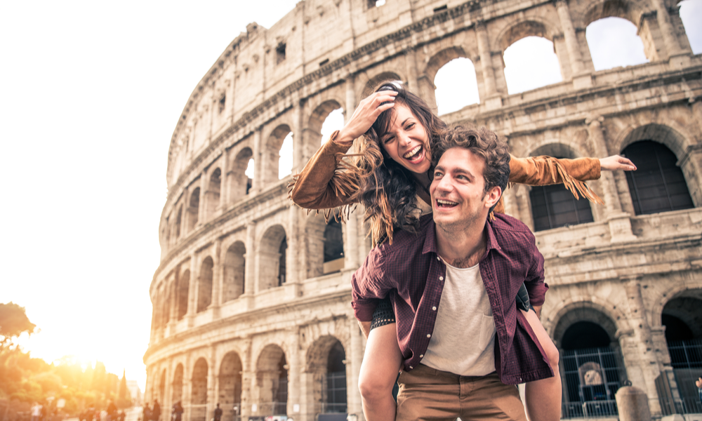 Couple at the Colosseum