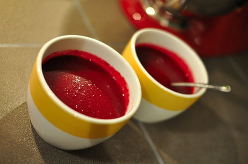 Halloween beet soup