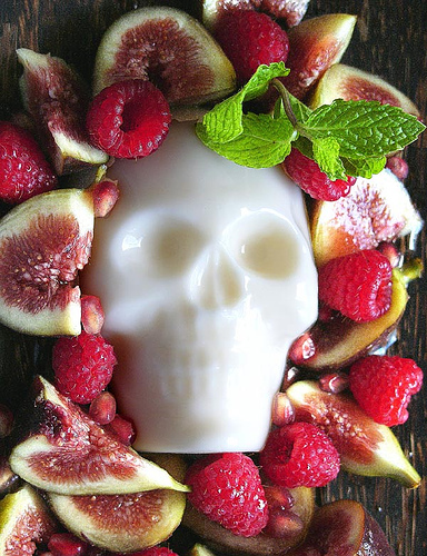 panna cotta skull halloween food