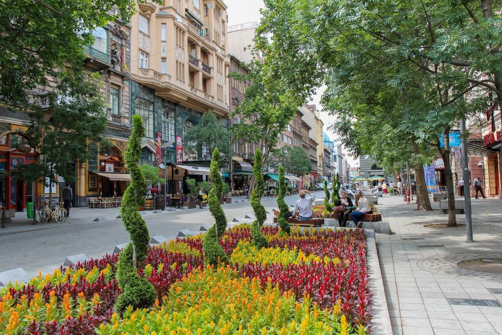 Street shot of Andrassy Ut.