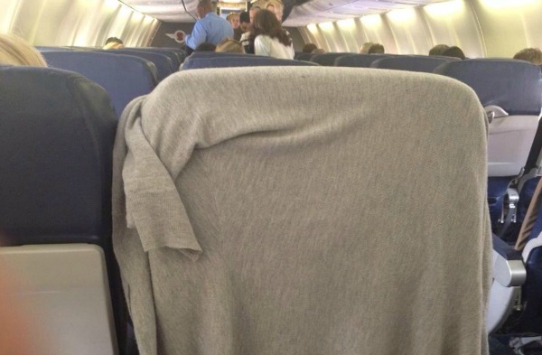 jacket covering tray table