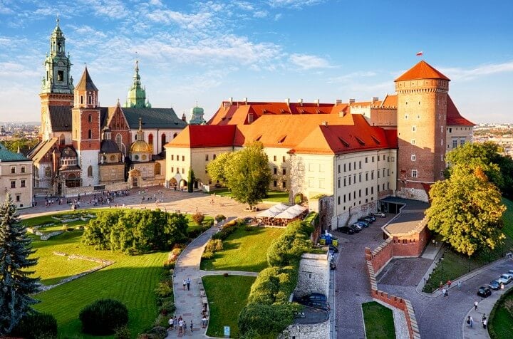 Wawel Castle in krakow - poland