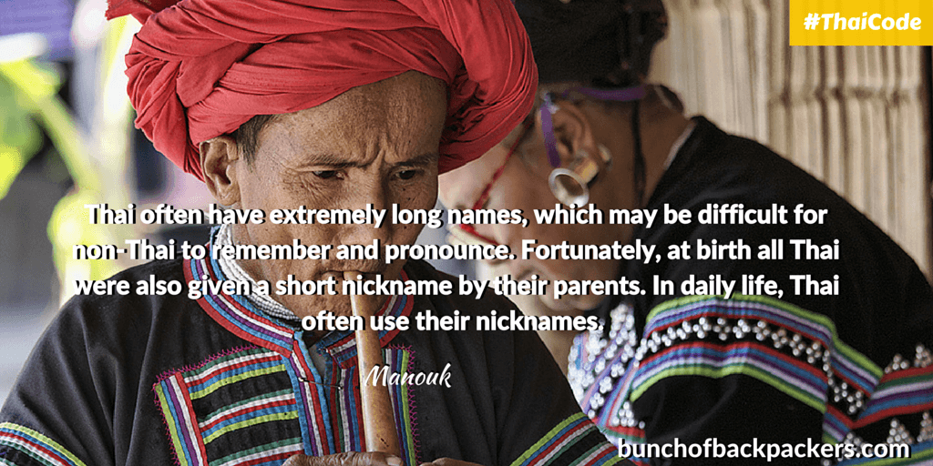 Manouk BoB - Names and Nicknames in Thailand