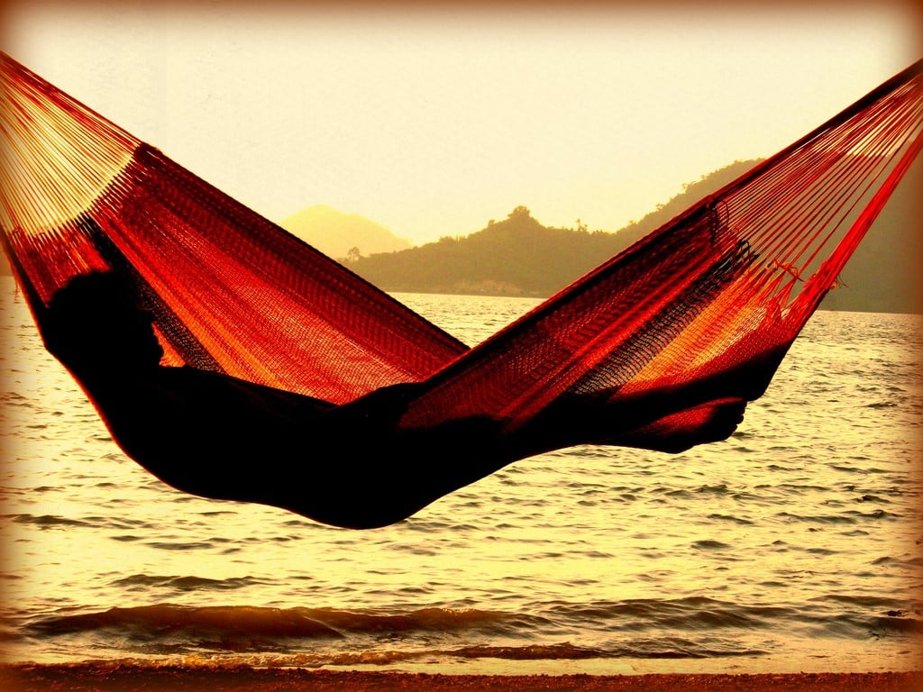 man on hammock