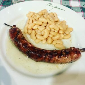 a botifarra sausage and beans