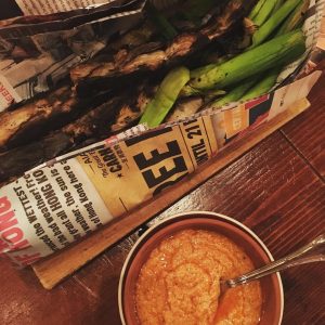 calçots with romesco sauce