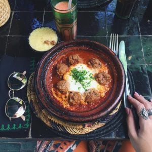 a meatball tagine in marrakech