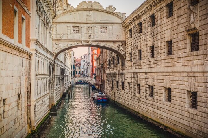 Bridge of Sighs in venice - italy