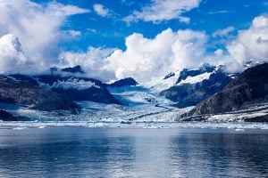 a mountainous glacier in rural alaska