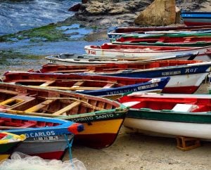 fishermen's boats on cape verde