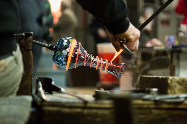 glass blowing studios in murano - venice - italy