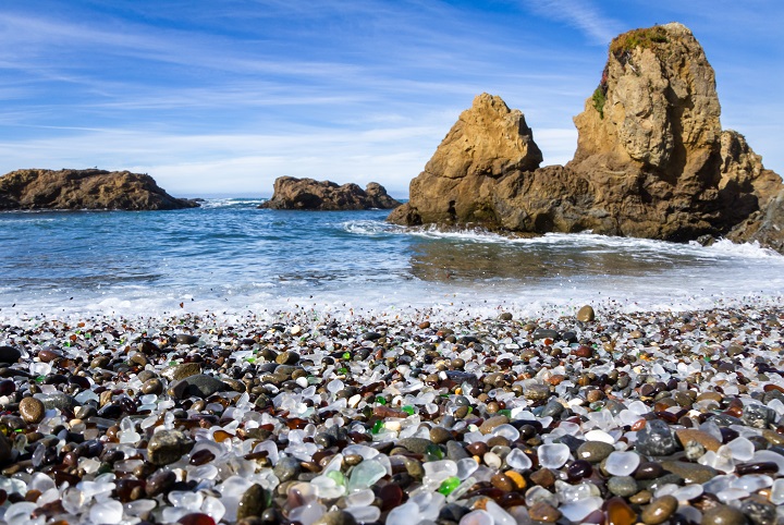 Glass Beach in California