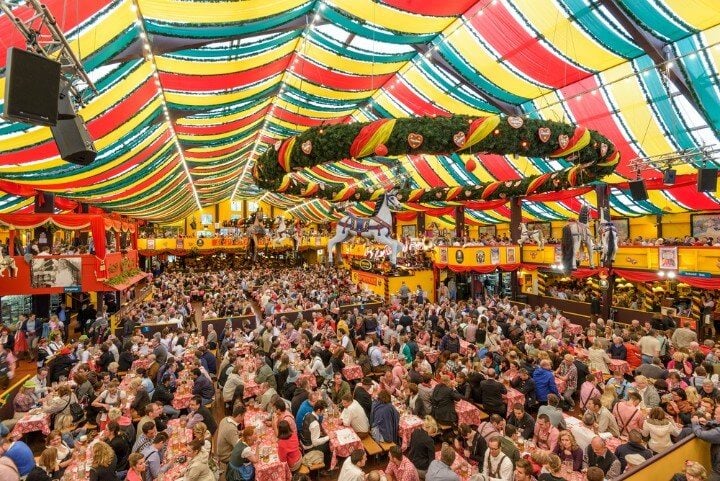 Oktoberfest hall tent