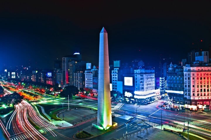 buenos aires view by night - argentina