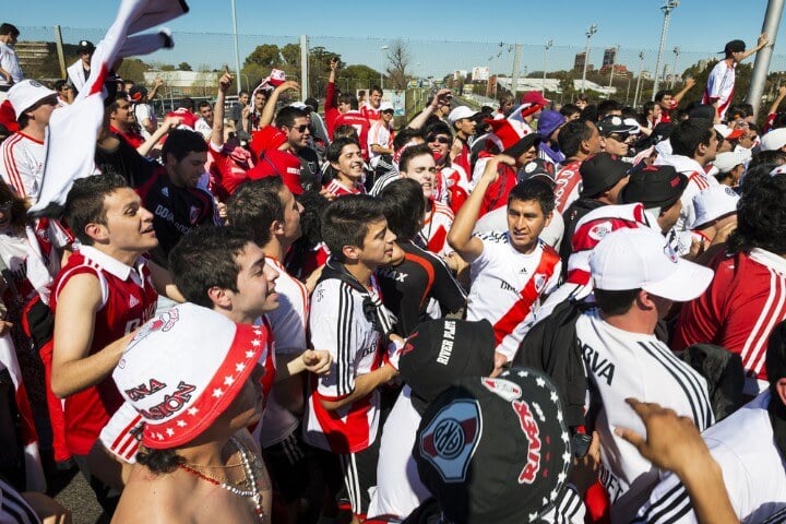 river plate fans in buenos aires - argentina