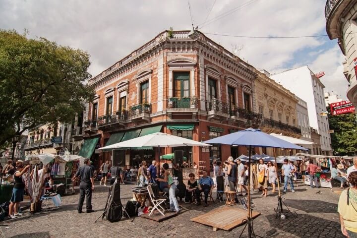 san telmo market in buenos aires - argentina