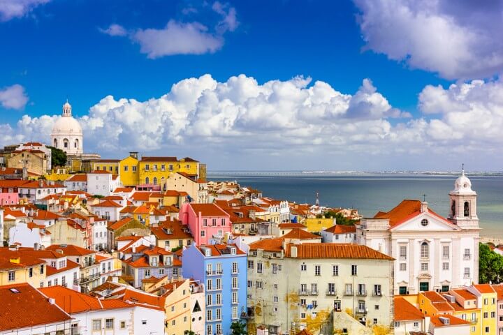 alfama district in lisbon - portugal