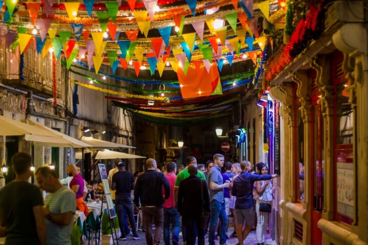 bairro alto district in lisbon - portugal