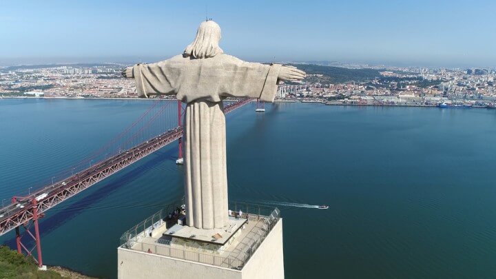 chris the king statue in lisbon - portugal