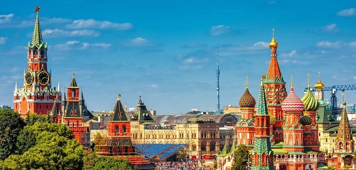 moscow old and new buildings