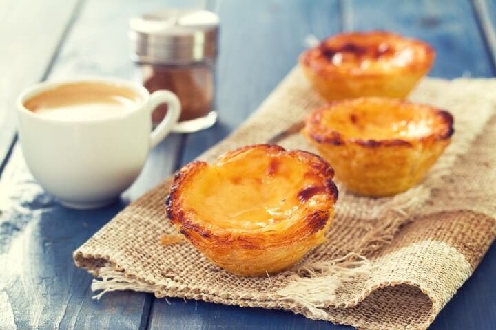 pastel de nata - custard egg tart in lisbon - portugal