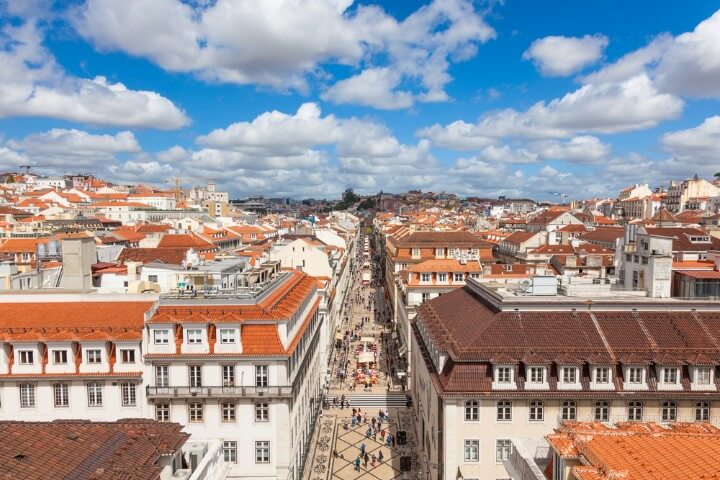 rua augusta in lisbon - portugal