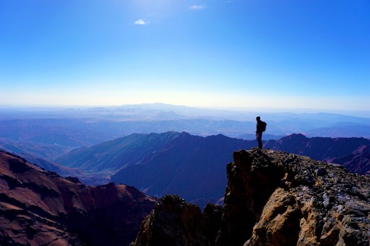 Mount Toubkal in high atlas mountains - morocco