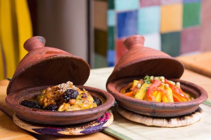 tajine - Morocco typical dish - meat and vegetable in a tajine