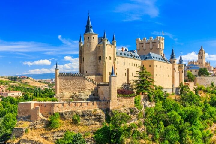 Alcázar de Segovia fortress in spain