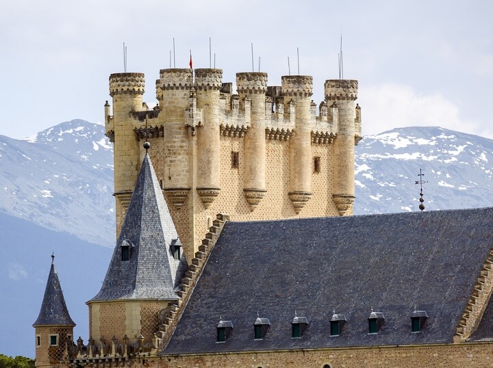 alcazar of segovia tower in spain