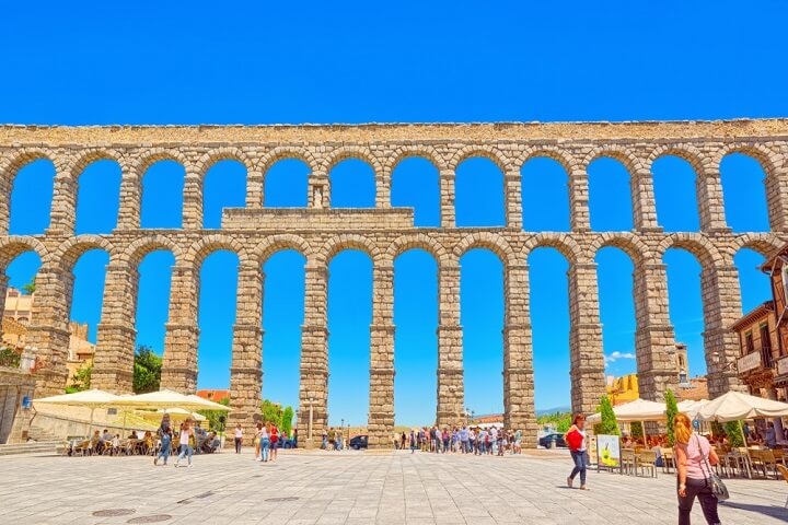 aqueduct of Segovia in spain