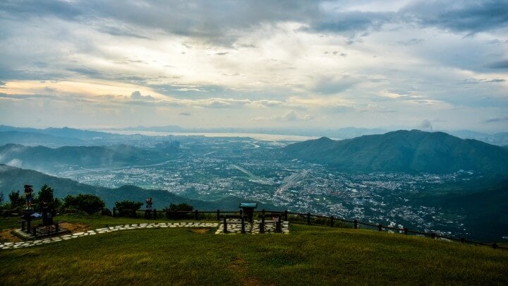 Tai Mo Shan Country Park - sunset - hong kong