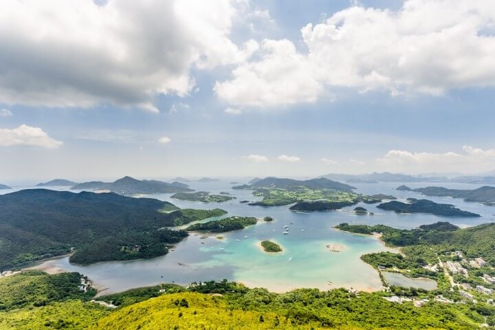 sai kung - aerial view - in hong kong