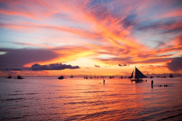 sunset at boracay