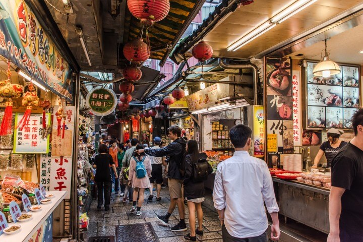 Jiufen old street in Taiwan