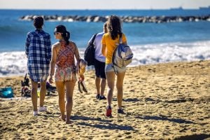 The beach of Barcelona