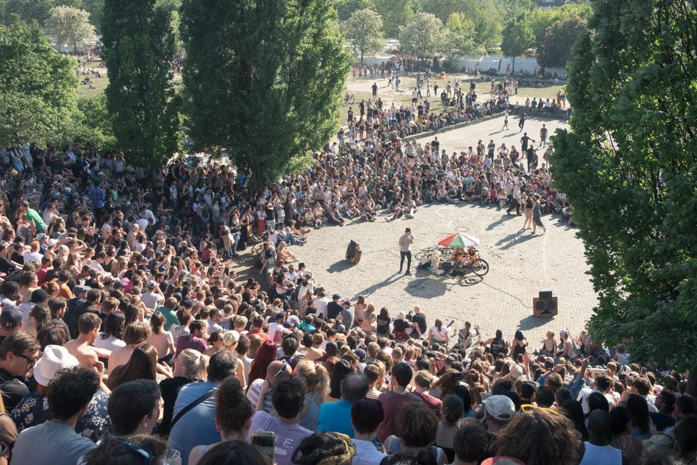 karaoke performance at MauerPark in Berlin